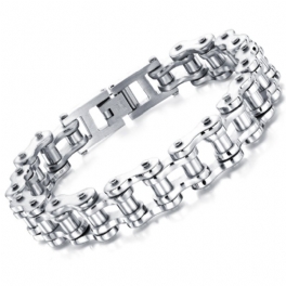Armband Titanium Steel Herrarmband Rock Personality Motorcykelkedja Cykelarmband