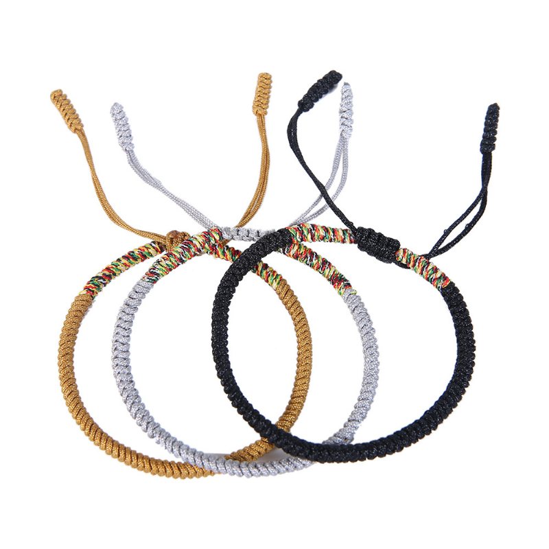 Smycken Handvävd Diamond Knot Armband Red Hand Rope Litterärt Red