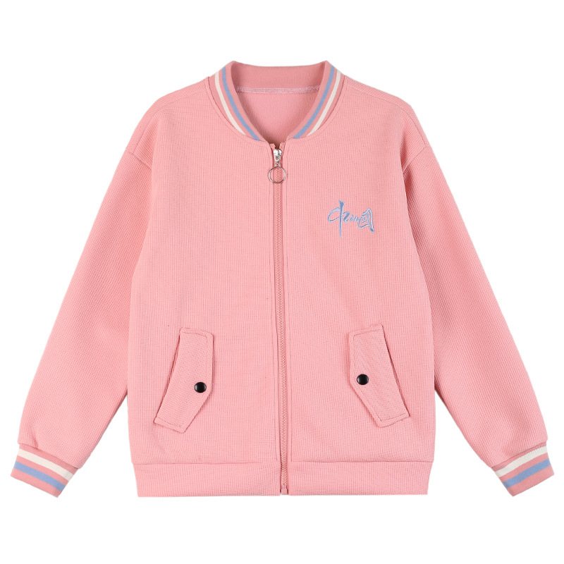 Jacka Dambroderi Mode Casual Coat Kort