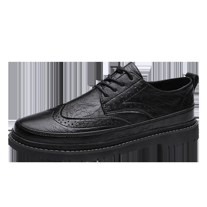 2024 Vår Och Sommar Nya Brogue Skor Fritidsklänning Herr Höjdare Herrskor Business Dress Klänning