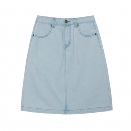 Enfärgad Kjol I Bomull Denim
