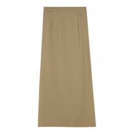 Fåll Slits Kjol Kvinnor 2024 Elegant Rak Mode