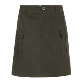 Patchworkkjol Solid Casual Cargo 2024 Vintage Kjolfickor