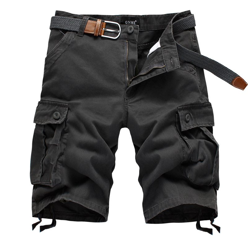 Herrshorts Sommar Straight Cropped Byxor Lösa Plus Size Casual Utomhussport Arbetskläder