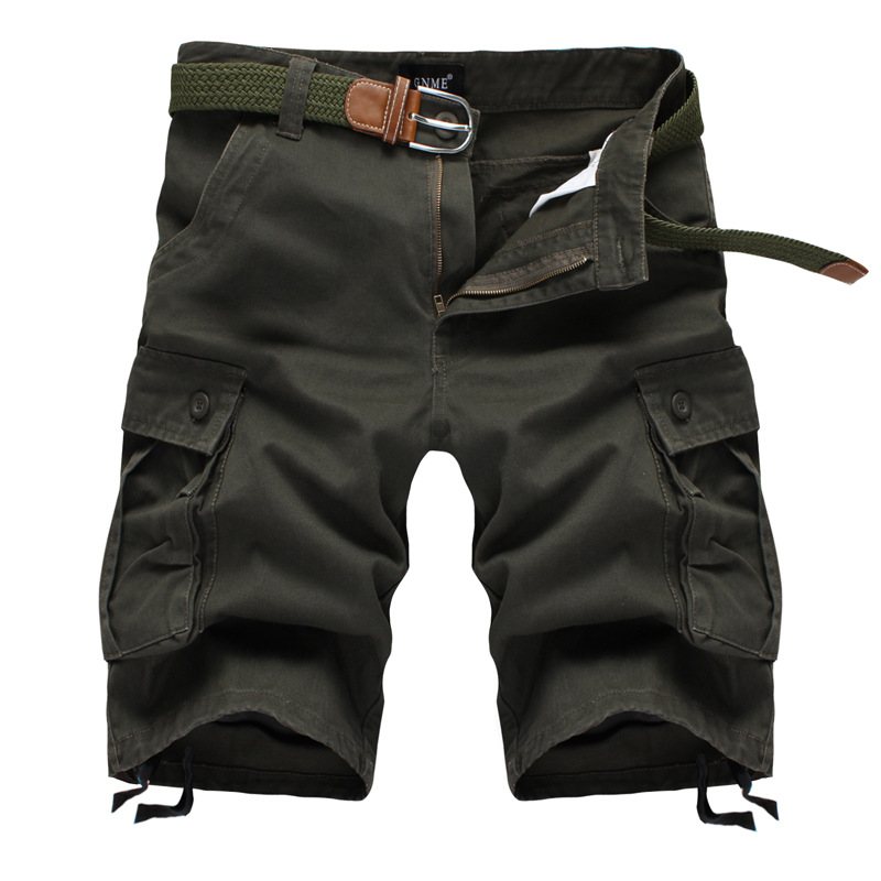 Herrshorts Sommar Straight Cropped Byxor Lösa Plus Size Casual Utomhussport Arbetskläder