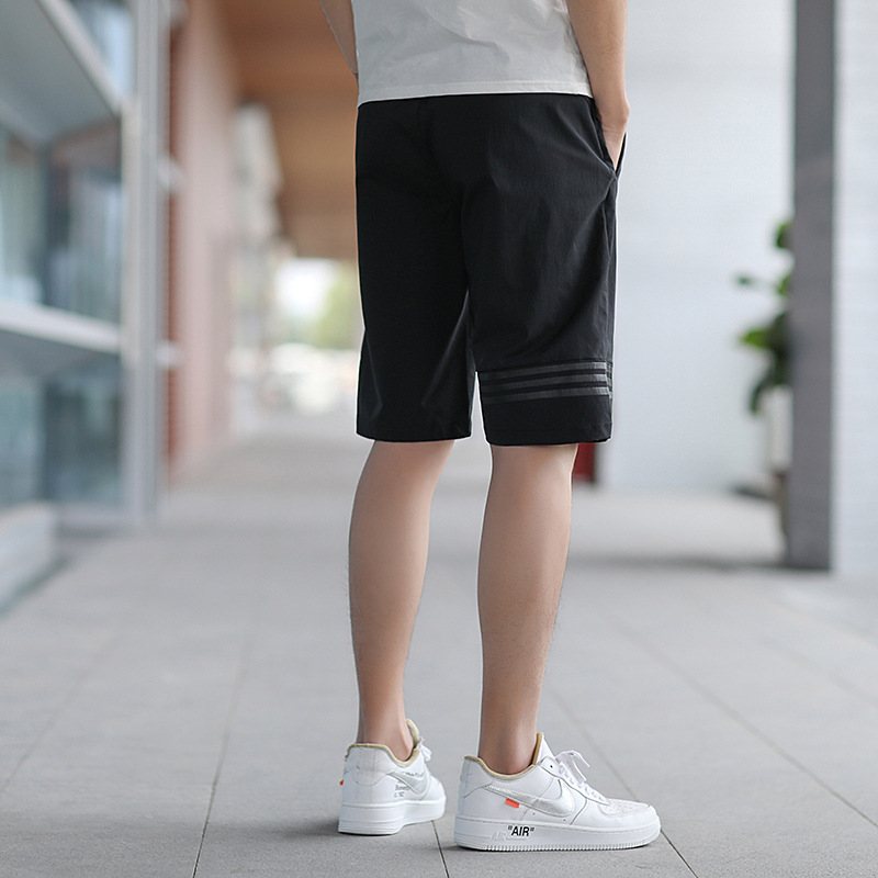 Nya Casual Shorts För Män Trendigt Mode Stretch Andas Sport Fem Poäng