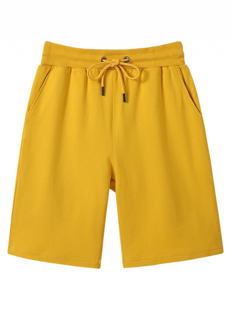 Sommar Bomull Andas Casual Shorts Herr Nya Trend Strand Fem Poäng