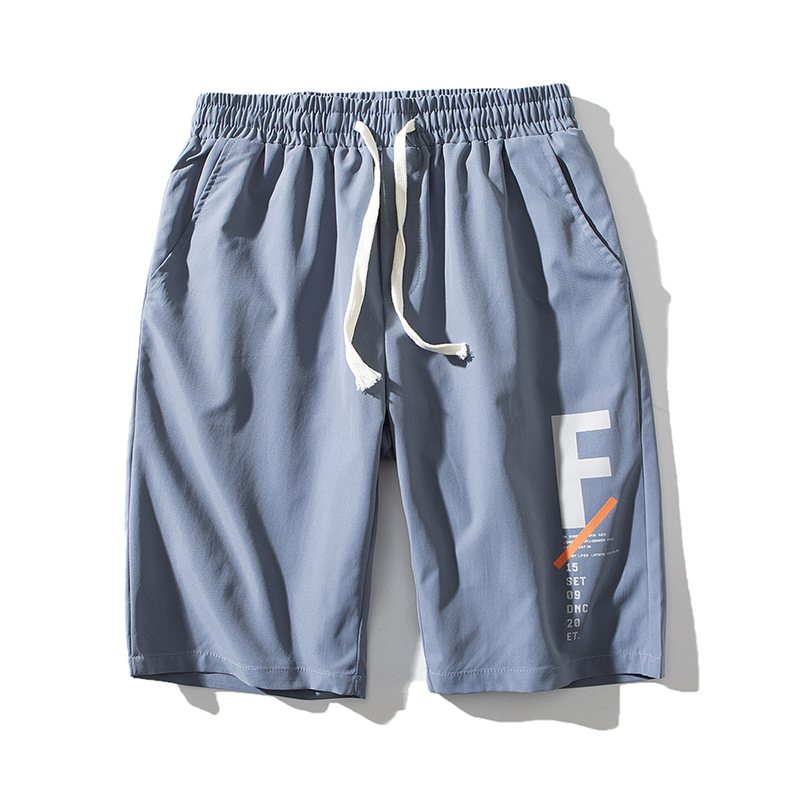 Sommar Casual Fem-punkts Byxor Mäns Lösa Utomhus Strand Andas Tunna Sektion Sport Mode