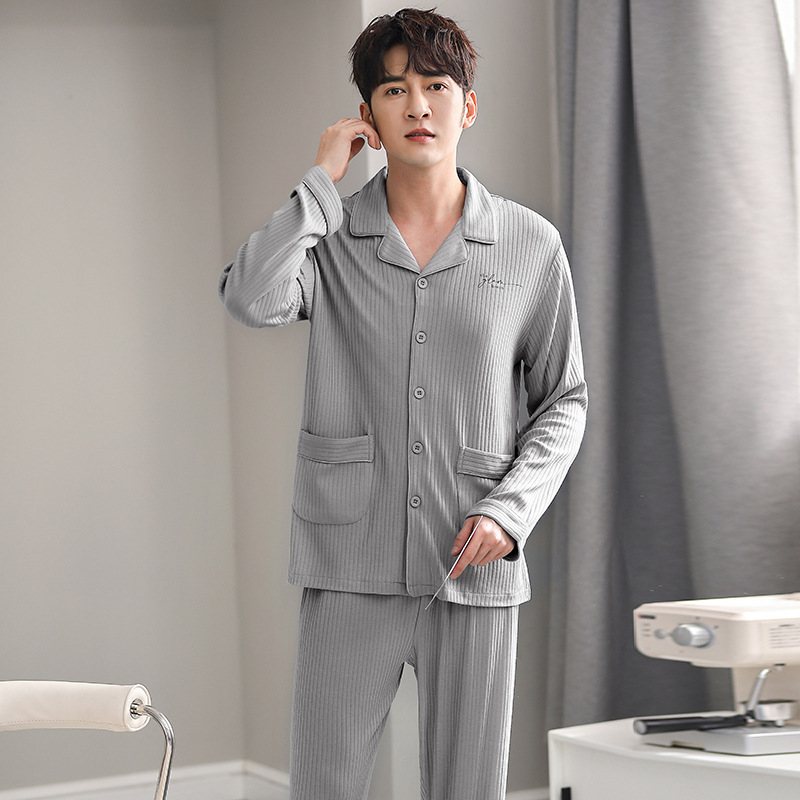 Herrpyjamas Cotton Loungewear Set Cardigans