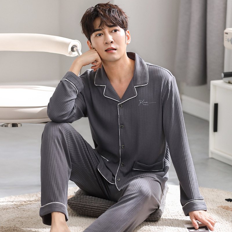 Herrpyjamas Cotton Loungewear Set Cardigans