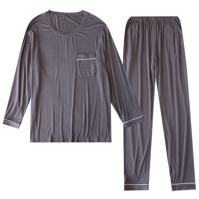 Herrpyjamas Långärmad Hemkläder Lösa Tunna Kostymer