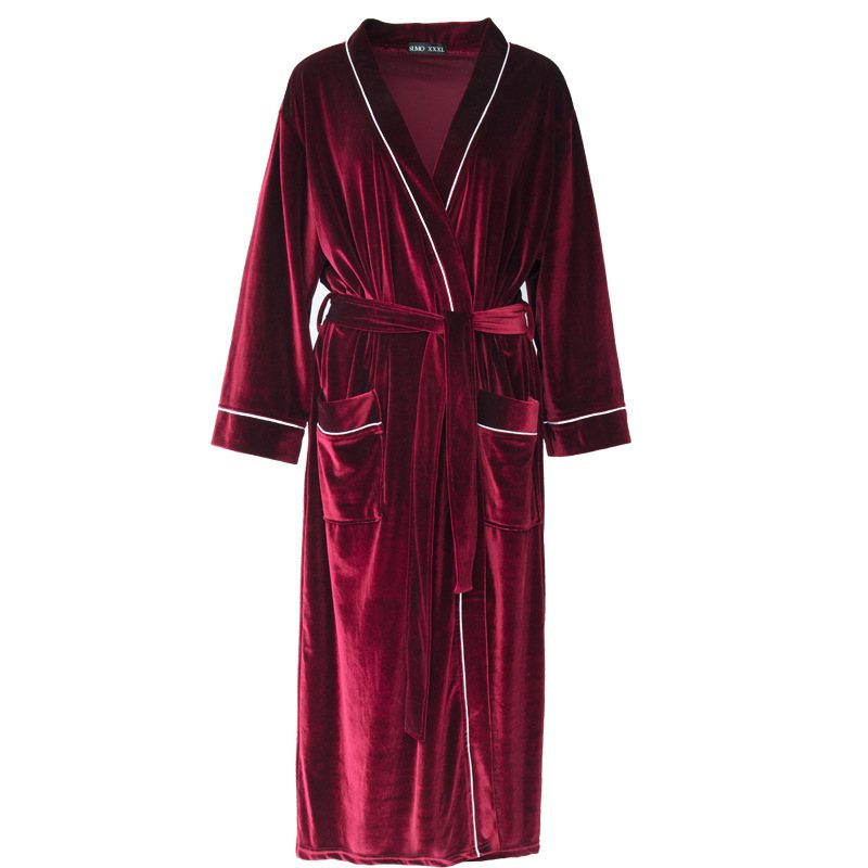 Nattlinne Gold Velvet Cardigan Badrock Herr V-ringad