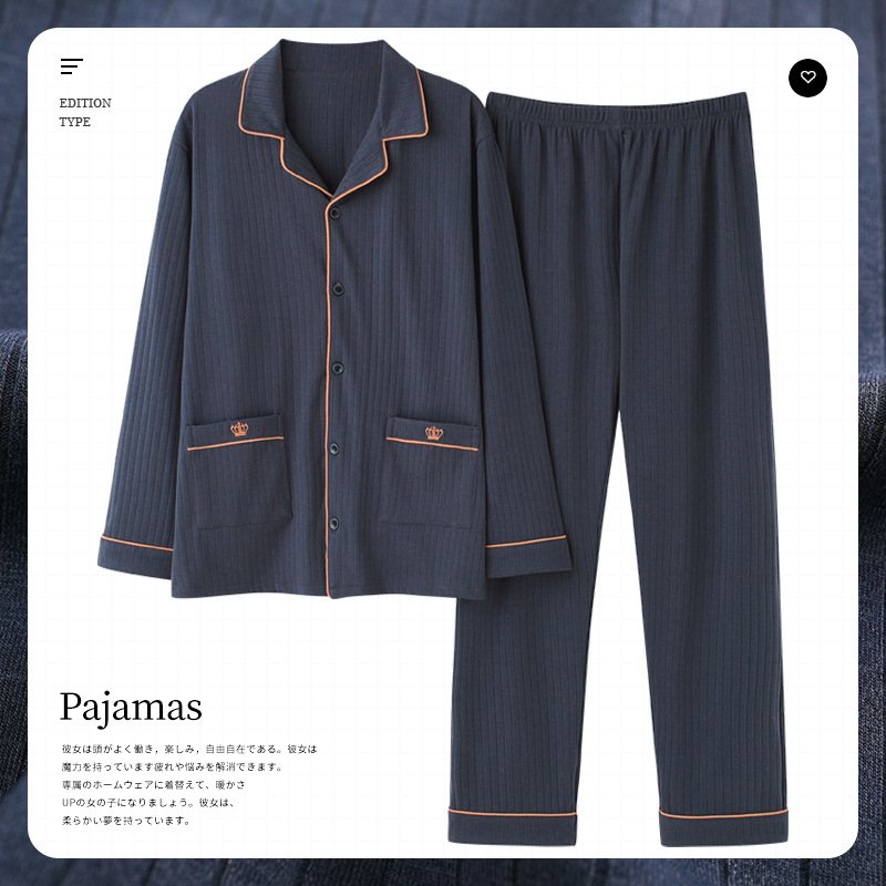 Pyjamas Långärmad Kostym För Män Med Tunn Sektion Hemkläder
