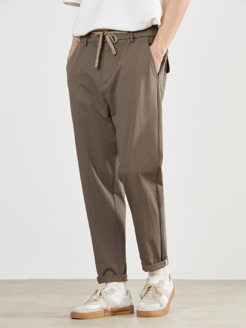 Herr Dragsko Raka Byxor Trend Enfärgad Lös Casual
