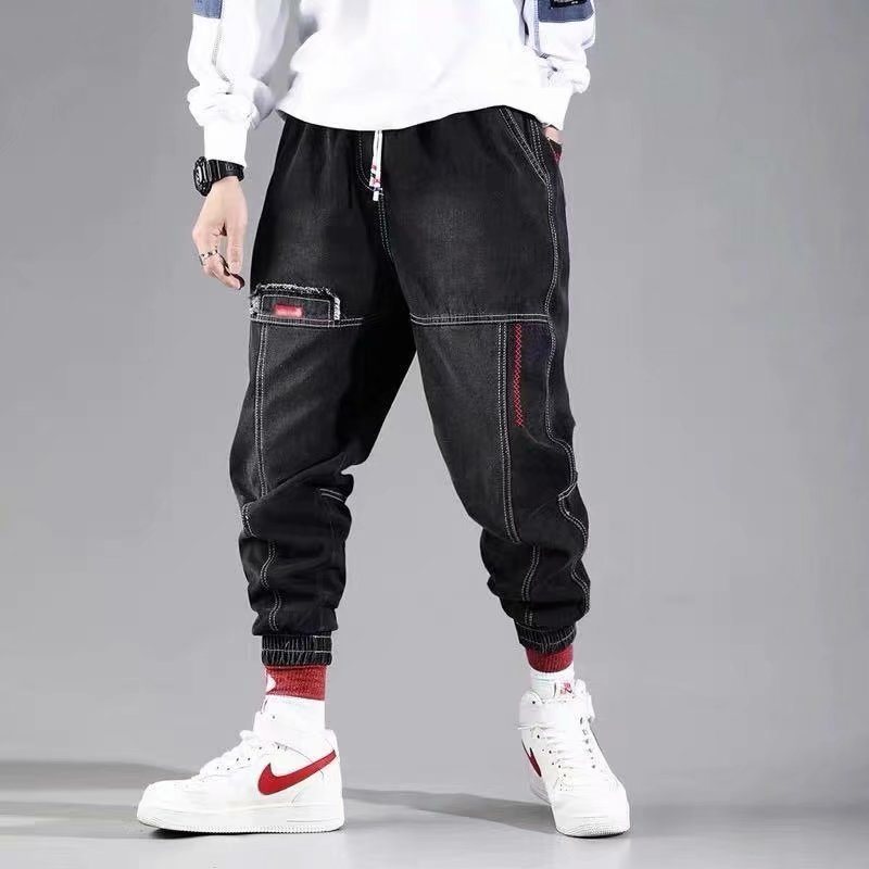 Jeans Herr Casual Lös Fot Bred Ben
