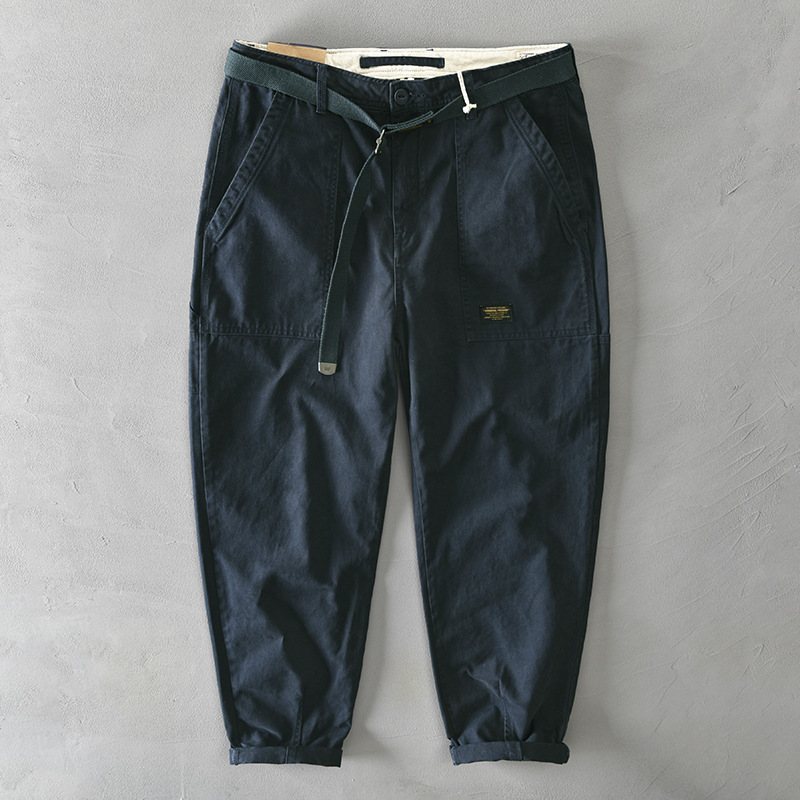 Trendiga Overaller För Män Retro Militärgrön Lös Rak Casual