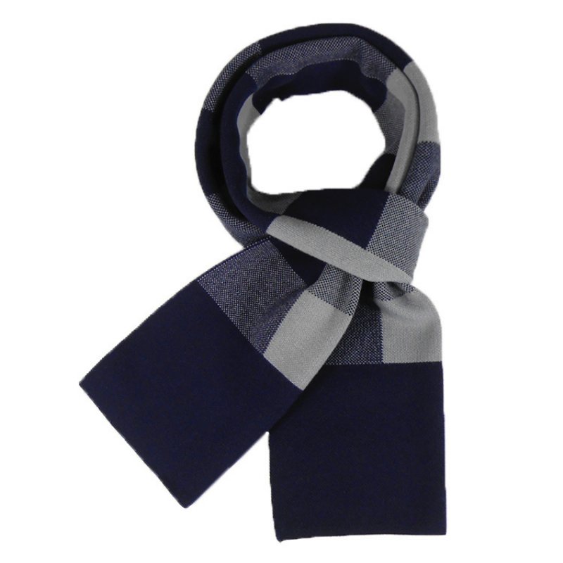 Vinterstickad Herrscarf Ny Cashmere Scarf Ull Färgmatchande