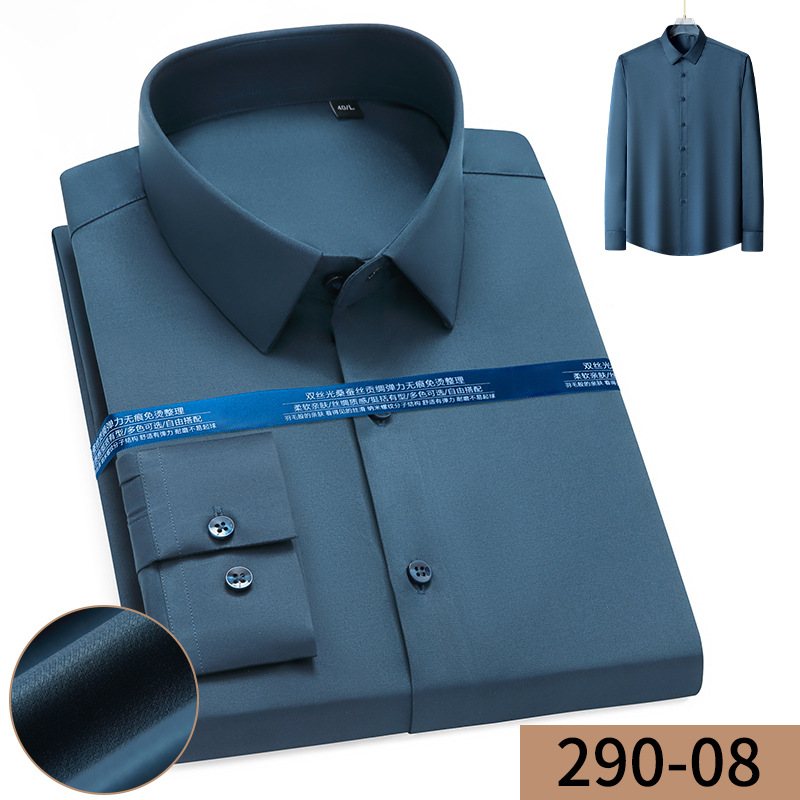 2024 Höstny Herrskjorta Långärmad Bronzing Stripe Casual