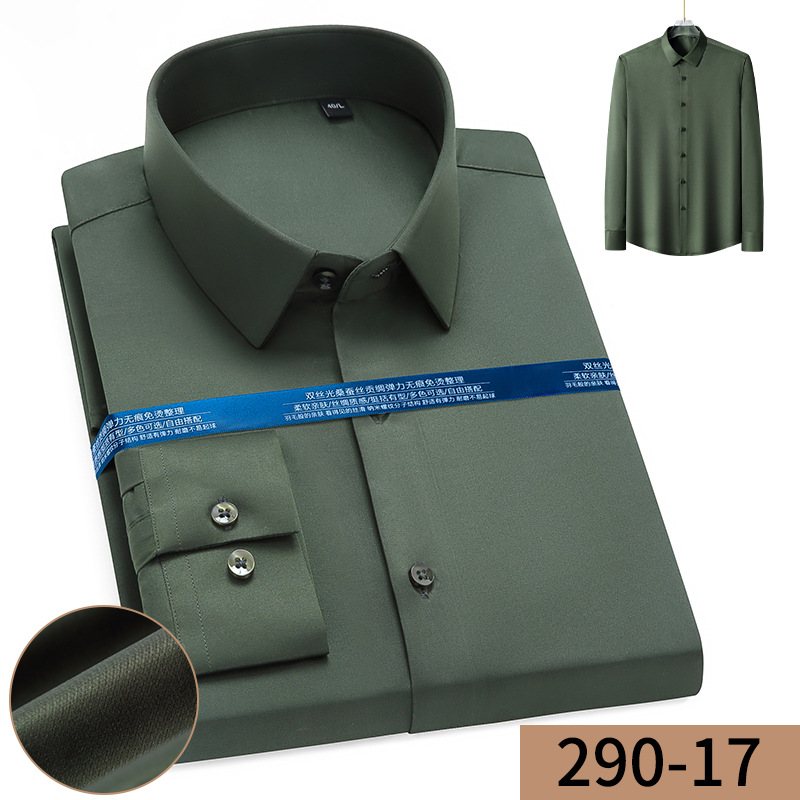 2024 Höstny Herrskjorta Långärmad Bronzing Stripe Casual