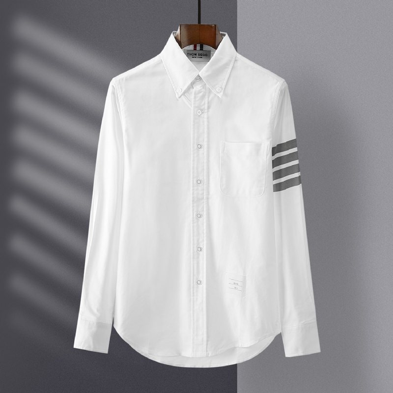 Ny Oxford Långärmad Cardigan För Män Grårandig Trendig Casual