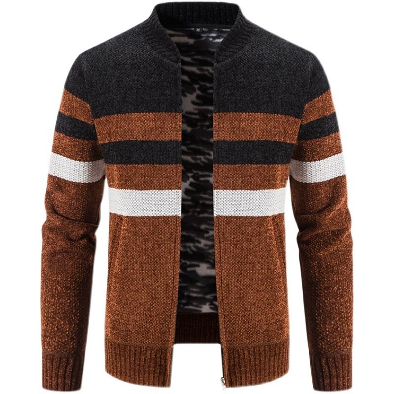 Lös Tröja För Män Med Rund Hals Bottentröja Halv Turtleneck