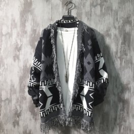 Tröja Med Polokrage För Män Lös Trendig Vintage Bottom Shirt Coat