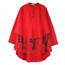 2024 Damskjorta Top Loose Fashion Print Trend