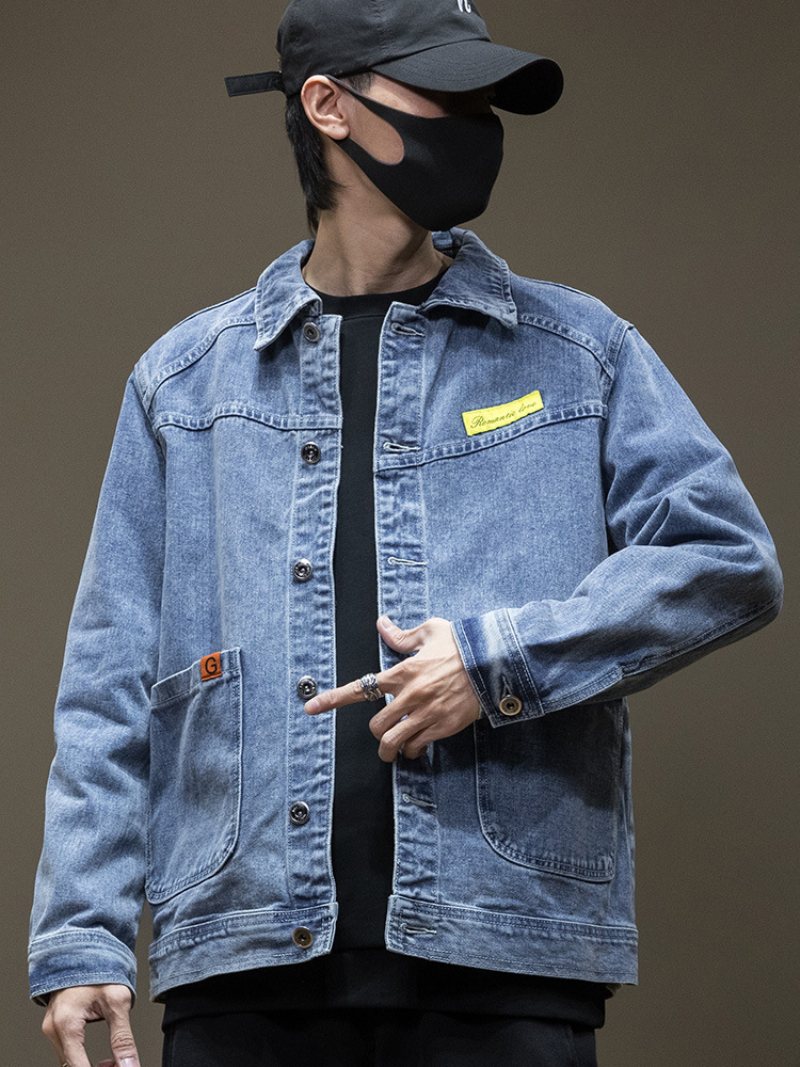 Jeansjackor För Män Arbetskläder Jackor Toppar