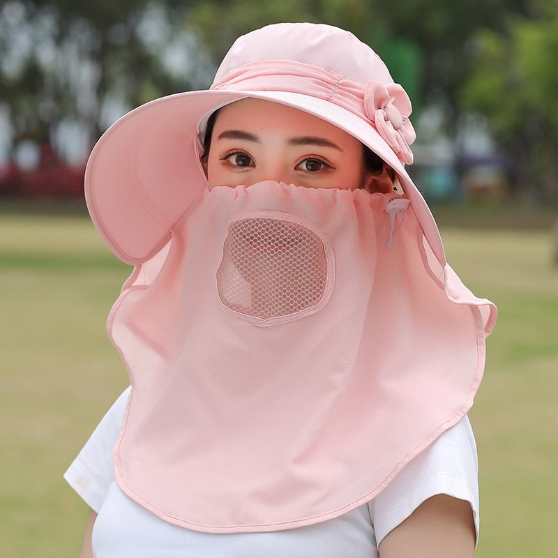 Hatt Dam Sommar Utomhus Ansiktstäckande Solhatt Teplockningshatt Cool Anti-ultraviolett Cykling