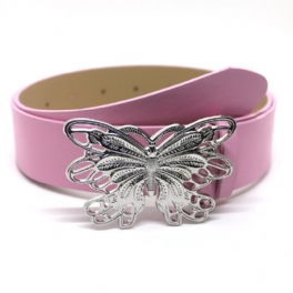 2024 Metal Butterfly Snap Spänne Bälte Retro Dam Dekorerat Jeans