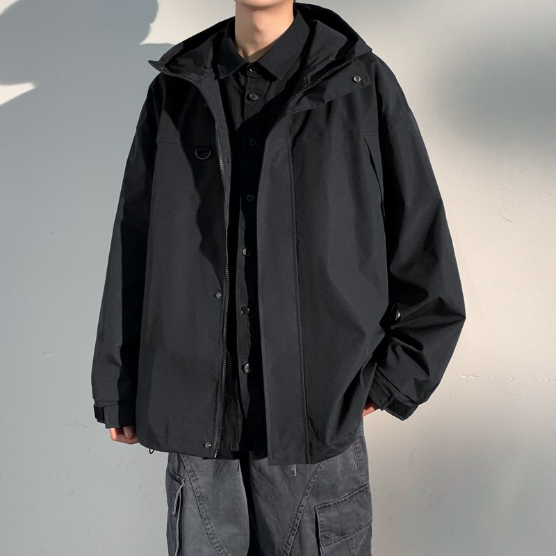 2024 Jacka Herr Sport Enfärgad Lös Casual Ytterkläder Trend