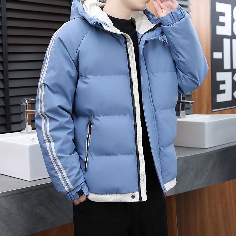 Bomullsjacka För Män Lös Huva Trendsömmar Casual Fashion