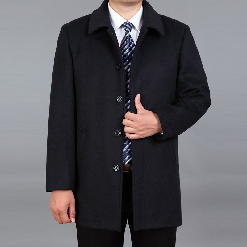 Herr Yllerock Lapel Ny Stil Lös Enkelknäppt