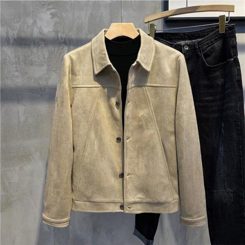 Män Slim Lapel Cropped Toppar Casual Coats