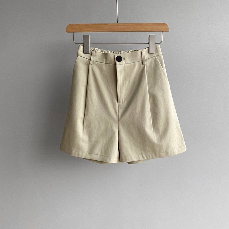Damshorts Enfärgad Hög Midja Casual Temperament
