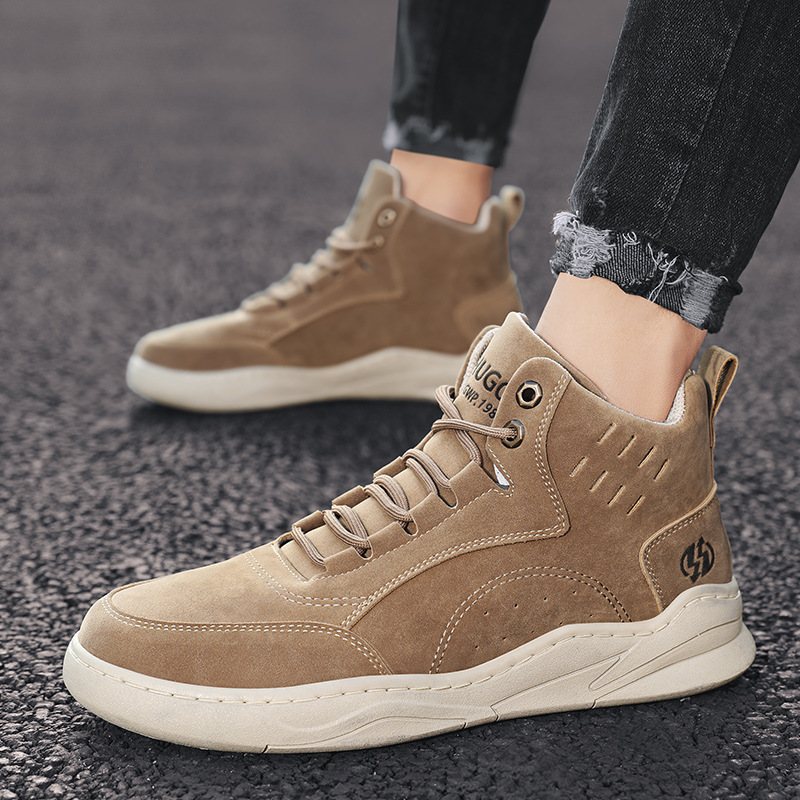 Herrskor 2024 Höst Och Vinter Nya High-top Sneakers Studenter Trendiga Skor Casual Sportskor Män