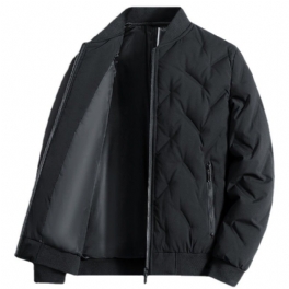 Dunjacka För Män Baseball Coat Casual Varm Lös Jacka