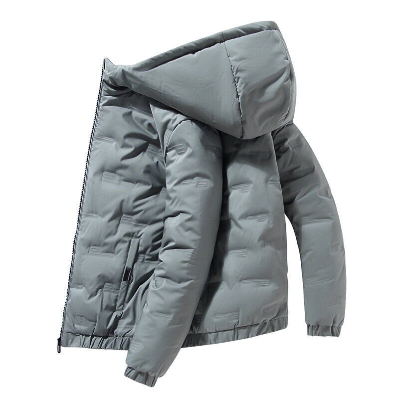 Män Casual Dunjacka Hooded Kort Kappa Mode