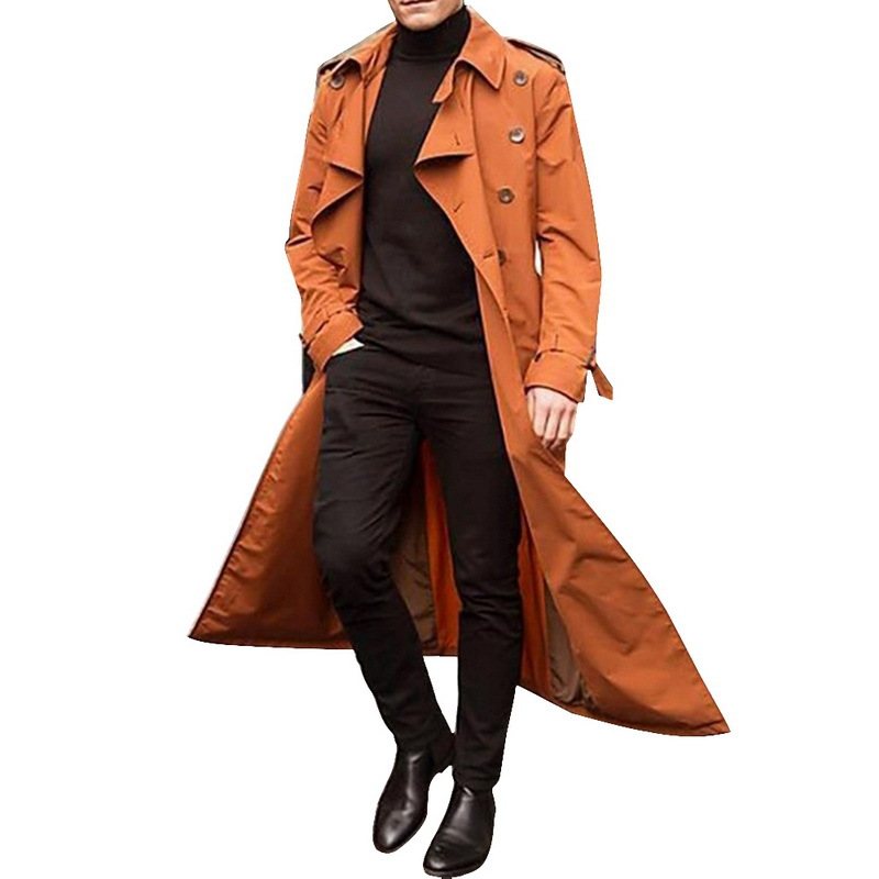 2024 Lång Vindjacka Mode Casual Kappa Trend