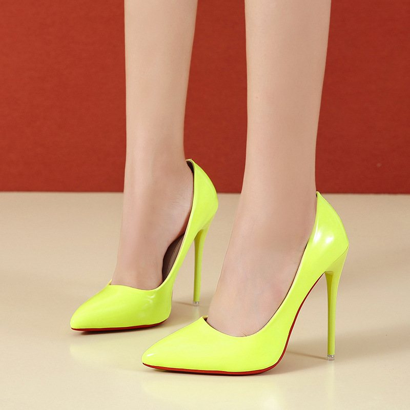 Höga Klackar Dam Plus Size Platta Skor Dam 12cm Storlek 35-45