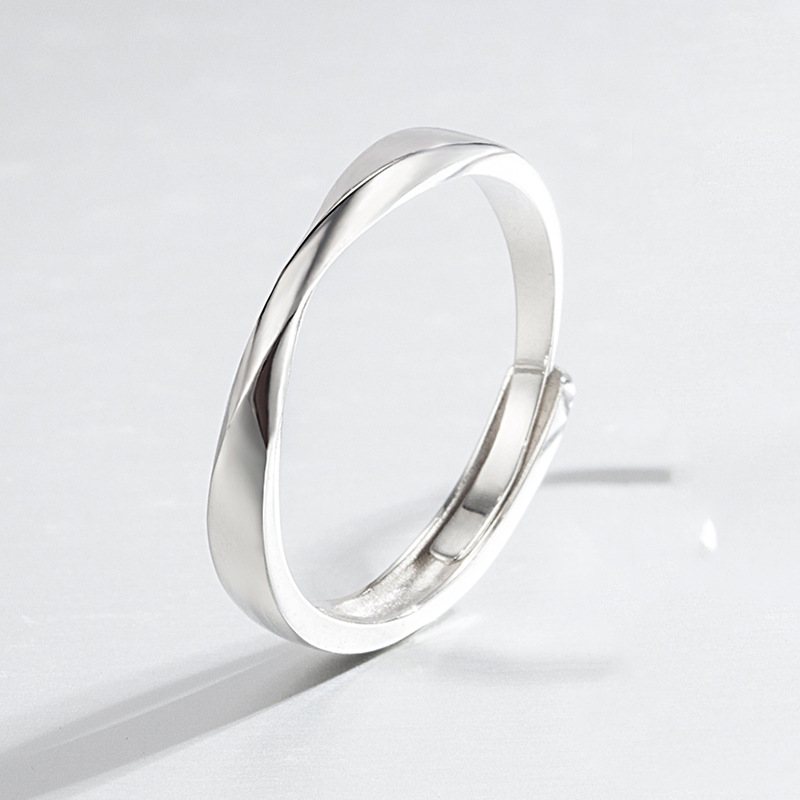 Nya Parringar Sterling Silver Mäns Personlighet Vigselringar