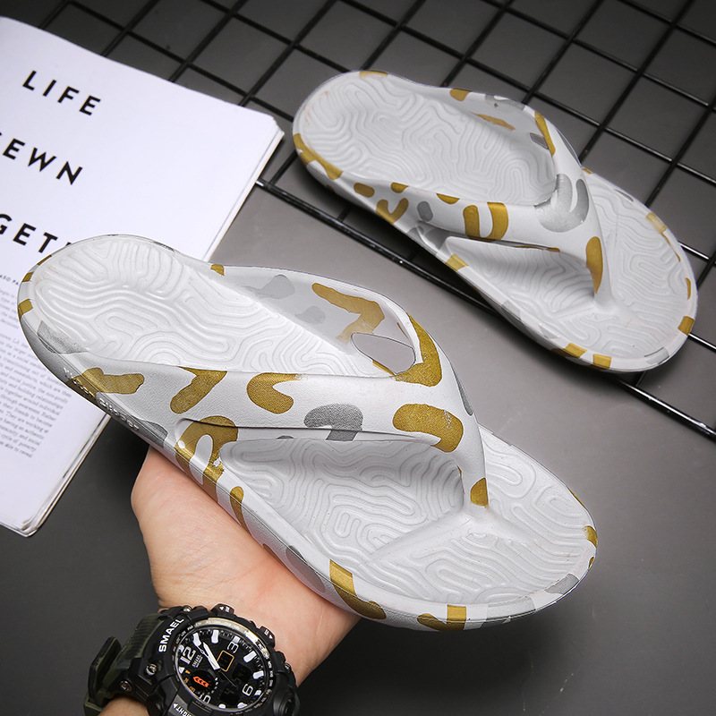 2024 Flip-flops För Män Trendiga Tofflor För Badrum För Damer Lätta Andningsbara Strandsandaler