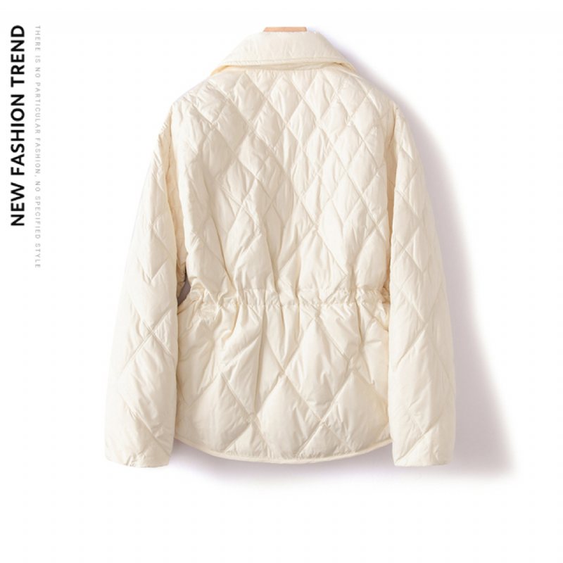 Dam Dunjacka Retro Diamond Rutig Midja Kort